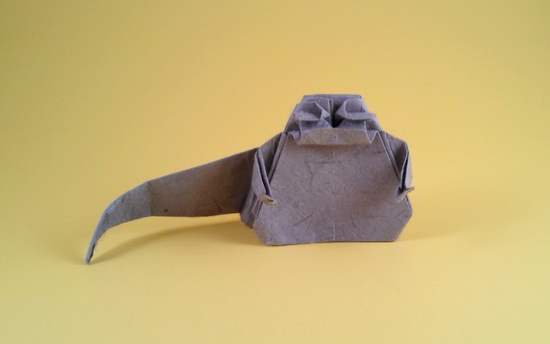 Origami Jabba the Hut by Chris Alexander folded by Gilad Aharoni