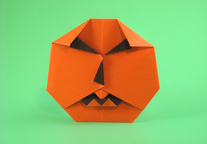 Origami Jack-O-lantern by Sy Chen folded by Gilad Aharoni