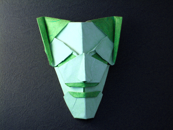 Origami Joker by Gabriel Alvarez Casanovas folded by Gilad Aharoni