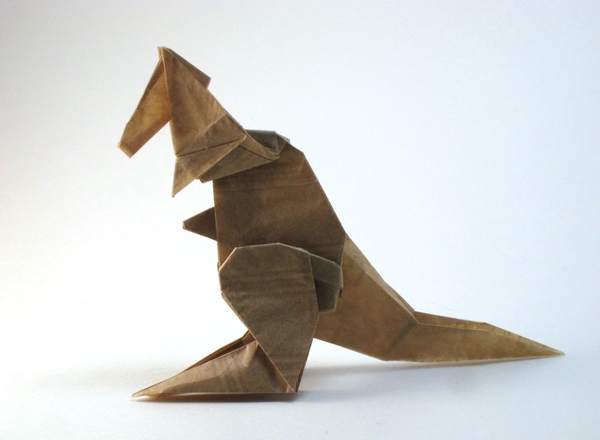 Origami Kangaroo by E. G. Langridle folded by Gilad Aharoni