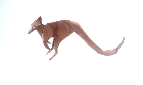 Origami Kangaroo by Leonardo Pulido Martinez folded by Gilad Aharoni