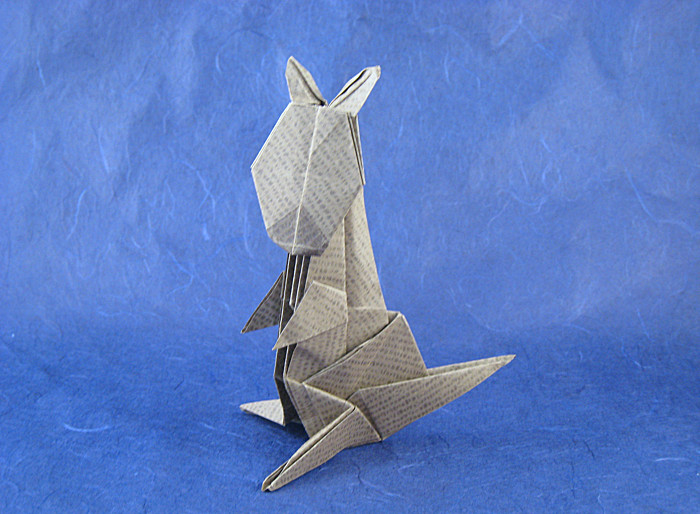 Origami Kangaroo by Seo Won Seon (Redpaper) folded by Gilad Aharoni