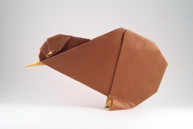 Origami Kiwi by Morisawa Aoto folded by Gilad Aharoni