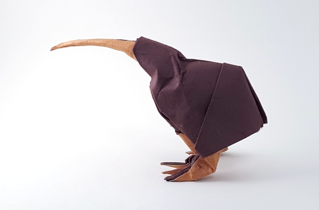 Origami Kiwi by Roman Diaz folded by Gilad Aharoni