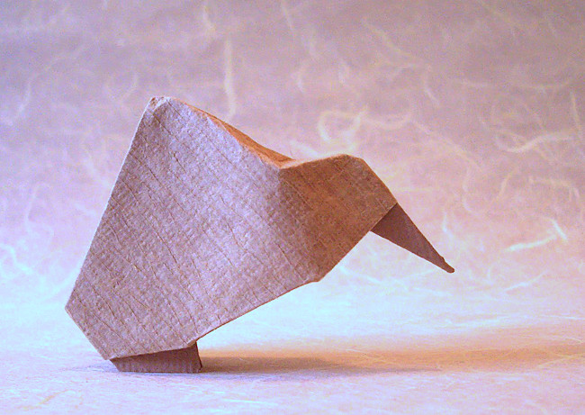 Origami Kiwi by Kunihiko Kasahara folded by Gilad Aharoni