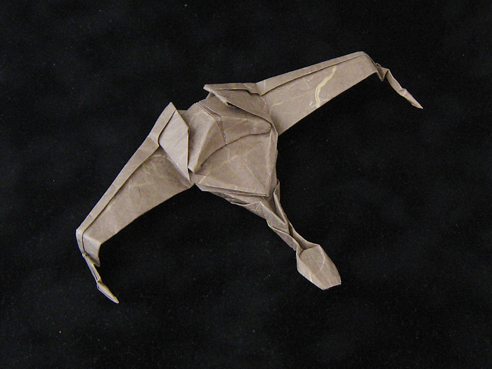 Origami Klingon Bird of Prey by Andrew Pang folded by Gilad Aharoni