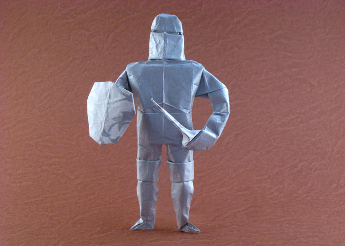 Origami Knight by Fernando Gilgado Gomez folded by Gilad Aharoni
