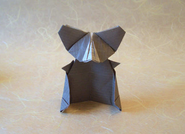 Origami Koala by Kunihiko Kasahara folded by Gilad Aharoni
