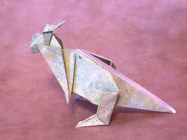 Origami Lambeosaurus by Yamada Katsuhisa folded by Gilad Aharoni