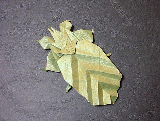 Origami Leaf insect by Fumiaki Kawahata folded by Gilad Aharoni
