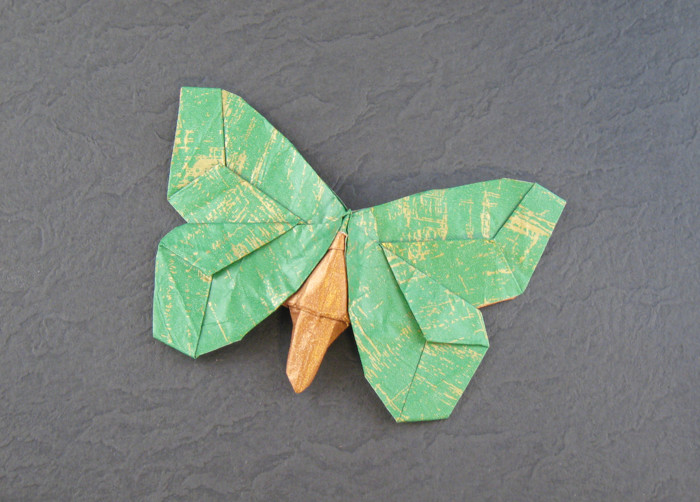 Origami Butterfly - Leaf-wing by Robert J. Lang folded by Gilad Aharoni