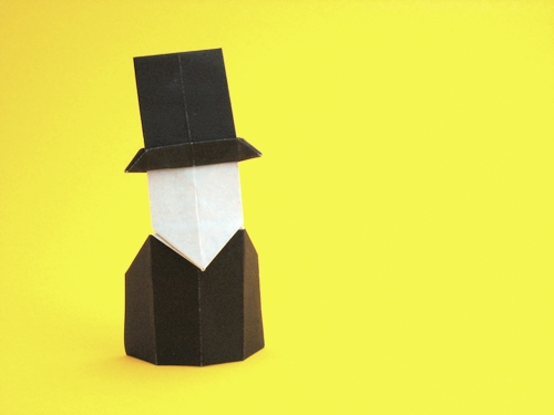Origami Abe Lincoln by David Petty folded by Gilad Aharoni
