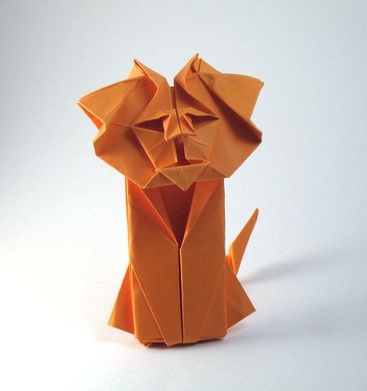 Origami Lion by Ashimura Shun'ichi folded by Gilad Aharoni