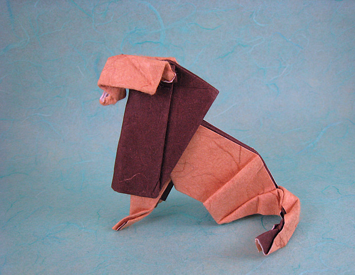 Origami Lion BWE by Hideo Komatsu folded by Gilad Aharoni