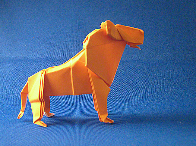 Origami Lion by Cesar Gonzales folded by Gilad Aharoni