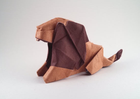Origami Lion by Gen Hagiwara folded by Gilad Aharoni
