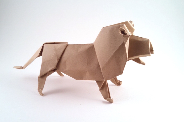 Origami Lion by Robert J. Lang folded by Gilad Aharoni