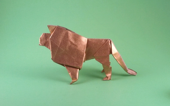 Origami Lion by Robert J. Lang folded by Gilad Aharoni