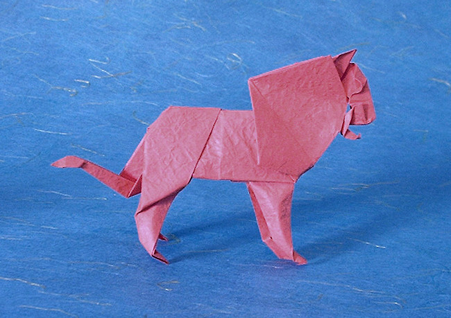 Origami Lion by Seiji Nishikawa folded by Gilad Aharoni