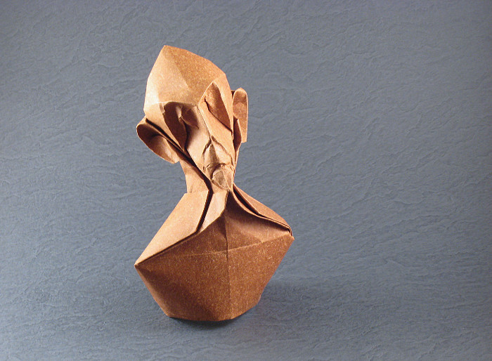 Origami Bust - little by Eric Joisel folded by Gilad Aharoni