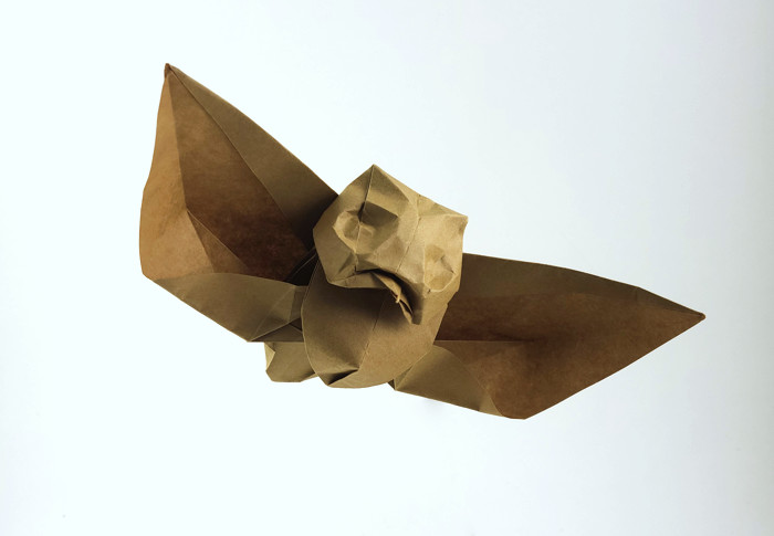 Origami Little owl by Sebastien Limet (Sebl) folded by Gilad Aharoni