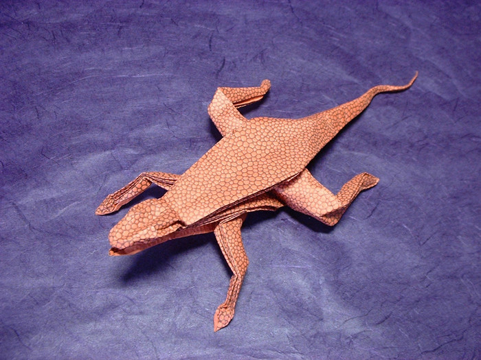 Origami Lizard by Robert J. Lang folded by Gilad Aharoni