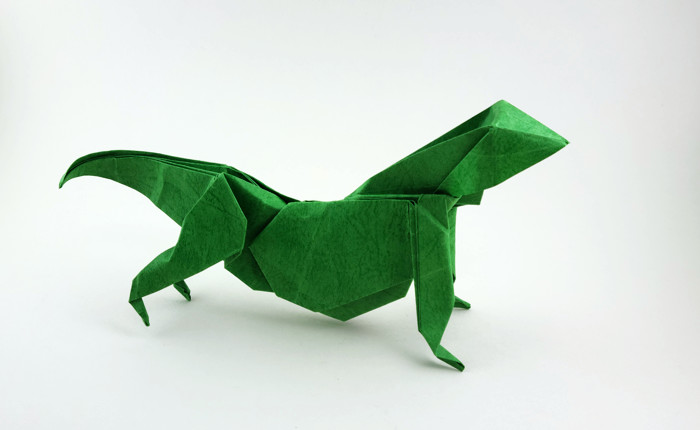 Origami Lizard by Jared Needle folded by Gilad Aharoni