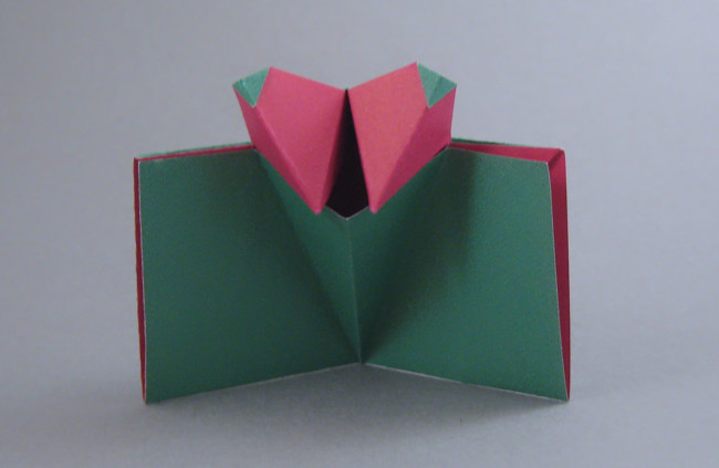 Origami Lovebirds greeting by Robert Neale folded by Gilad Aharoni