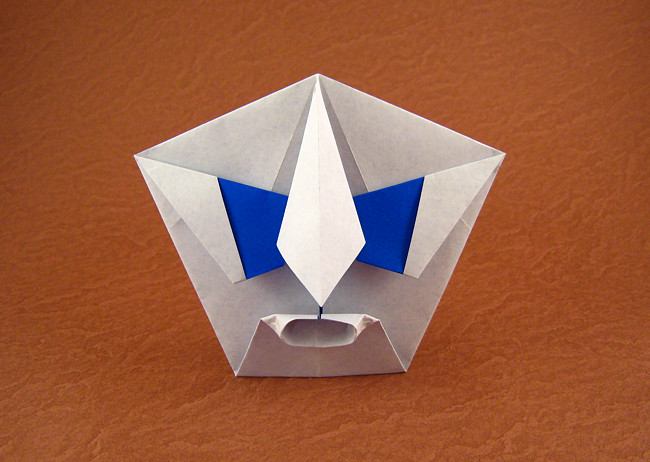 Origami Lurking man by Kunihiko Kasahara folded by Gilad Aharoni