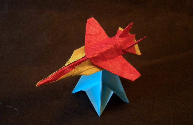 Origami MIG-29 by Tem Boun folded by Gilad Aharoni