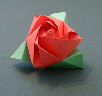 origami magic rose cube