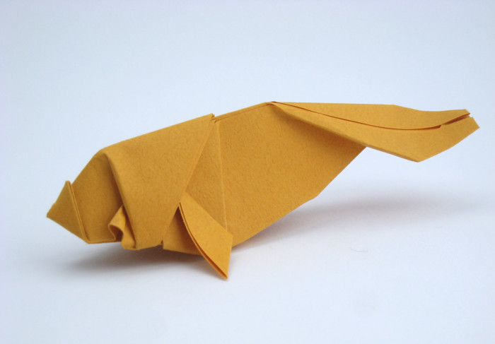 Origami Manatee by Kunihiko Kasahara folded by Gilad Aharoni