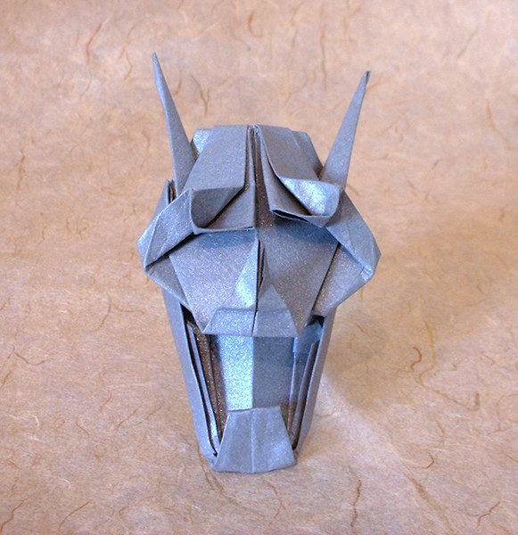 Origami Hannya mask by Kawai Toyoaki folded by Gilad Aharoni