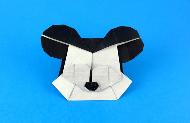 Origami Mickey Mouse head by Masa folded by Gilad Aharoni