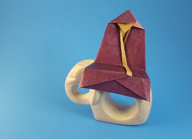 Origami Monk by Ioana Stoian folded by Gilad Aharoni