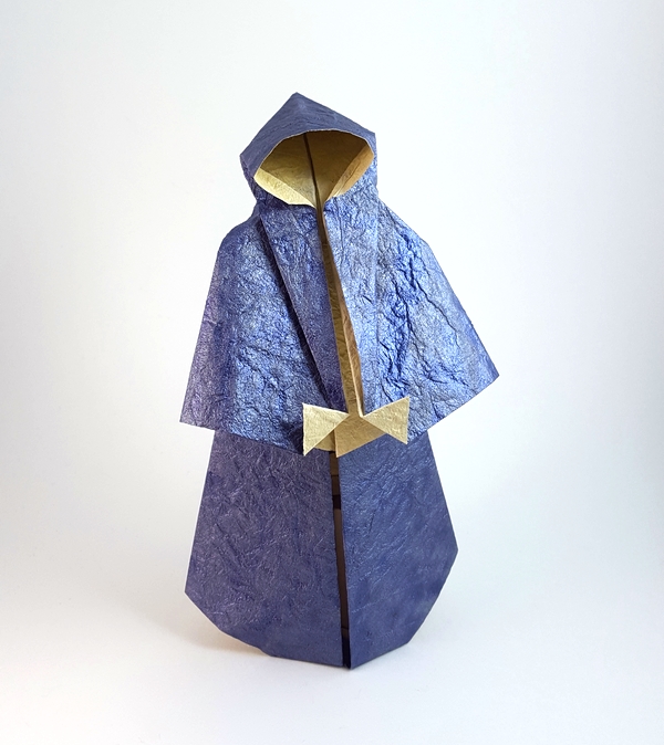 Origami Monk by Stephen Weiss folded by Gilad Aharoni