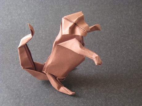 Origami Monkey by Christophe Boudias folded by Gilad Aharoni