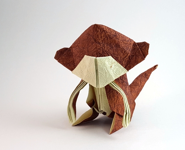 Origami Monkey by Enrique Martinez folded by Gilad Aharoni
