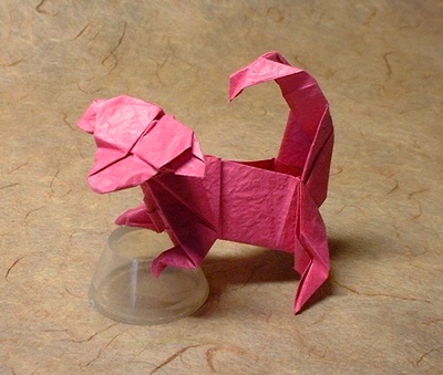 Origami Monkey by John Montroll folded by Gilad Aharoni