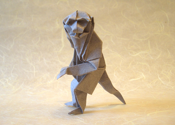 Origami Monkey by Akira Yoshizawa folded by Gilad Aharoni