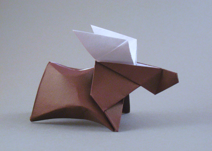 Origami Moose by Fumiaki Kawahata folded by Gilad Aharoni