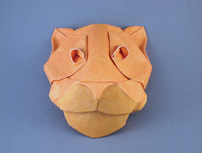 Origami Panther mask by Michael G. LaFosse folded by Gilad Aharoni