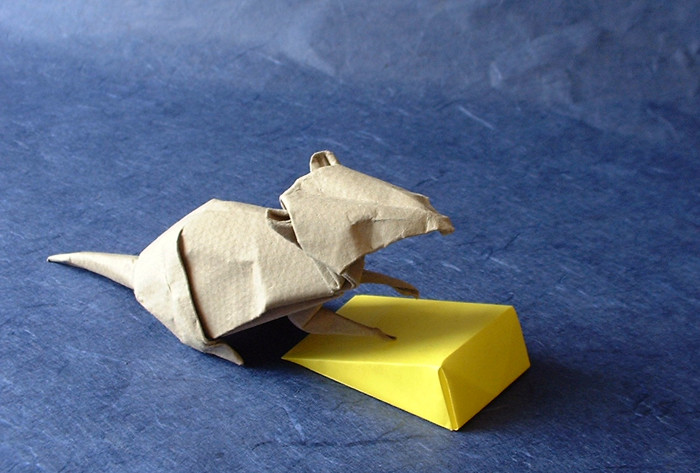 Origami Mouse by David Brill folded by Gilad Aharoni