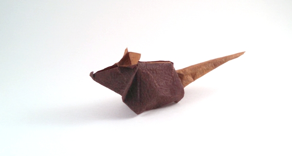 Origami Mouse by Kunihiko Kasahara folded by Gilad Aharoni