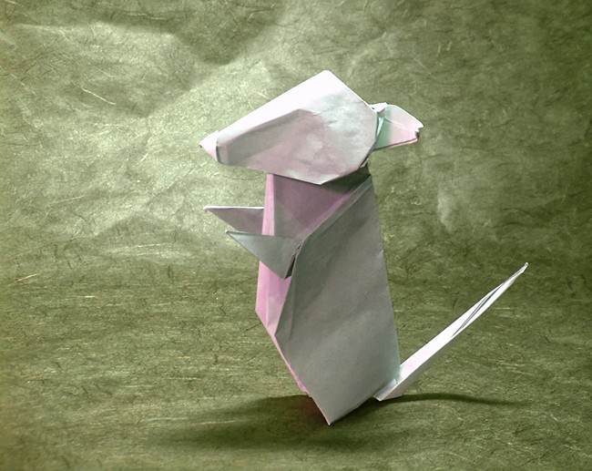 Origami Mouse by Hideo Komatsu folded by Gilad Aharoni