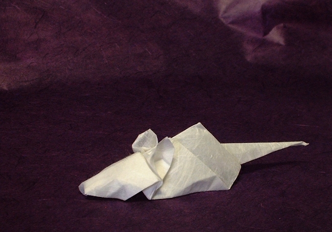 Origami Mouse by Mizuno Ken folded by Gilad Aharoni