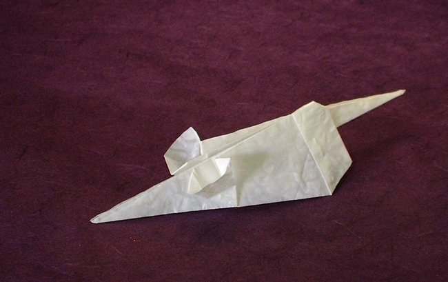 Origami Mouse by Peter Muller folded by Gilad Aharoni