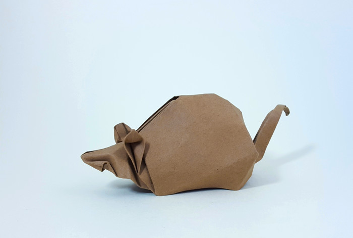 Origami Mouse by Nguyen Hung Cuong folded by Gilad Aharoni