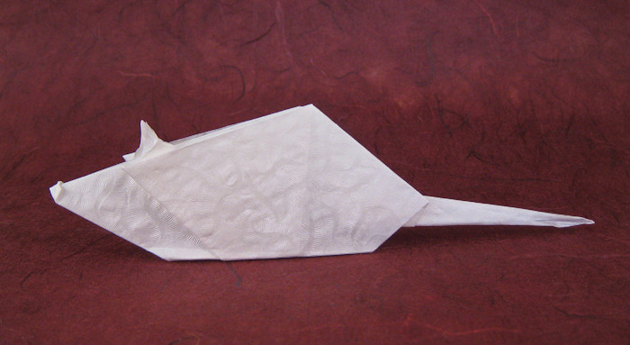 Origami Mouse by David Shall folded by Gilad Aharoni