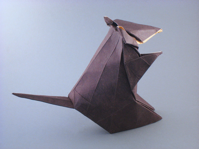 Origami Mouse by Nakai Tsutomu folded by Gilad Aharoni